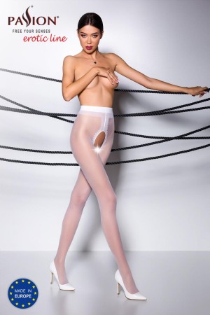 open tights TI OPEN 007 white by Passion Erotic Line