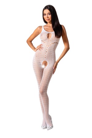 weißer ouvert Bodystocking BS078 von Passion