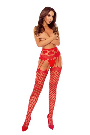 ouvert Strumpfhose S031 rot von Passion