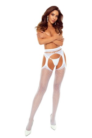 ouvert Strumpfhose S032 weiß von Passion