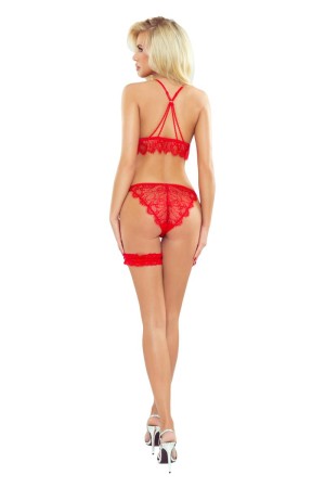 red lace set PR1446 by Provocative