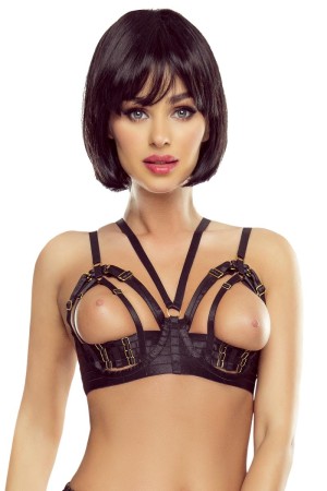 black Harness Bra PR1634 - S/L