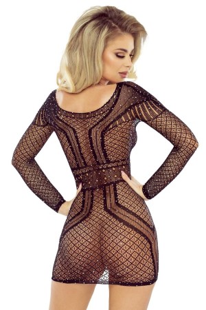 long sleeve net dress PR1760 by Provocative