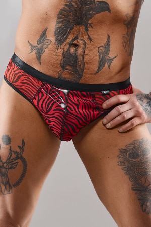 mesh brief RESamuel001 black/red - M