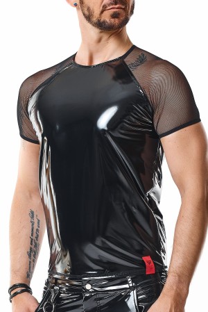 scharzes Lack Herren T-Shirt RMSanti von RFP