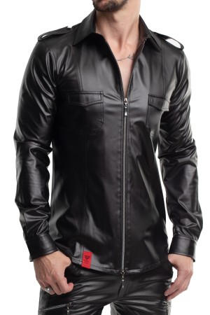 Long-sleeved Shirt RMNatale001 black by Regnes Fetish Planet