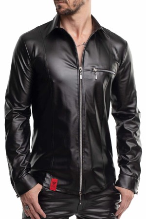 Long-sleeved Shirt RMPasquale001 black by Regnes Fetish Planet