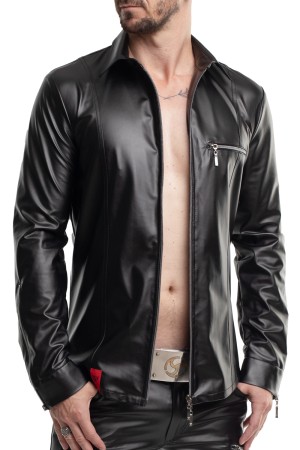 Long-sleeved Shirt RMPasquale001 black by Regnes Fetish Planet