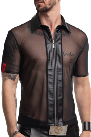 Polo-Shirt RMUgo001 black by Regnes Fetish Planet