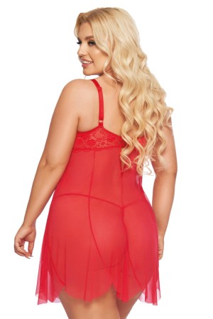 rotes Chemise 1895 von Softline Pluse Size Collection